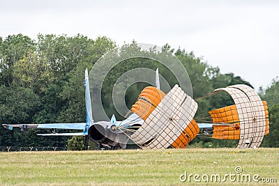 Chutes of the Sukhoi flanker Editorial Stock Photo